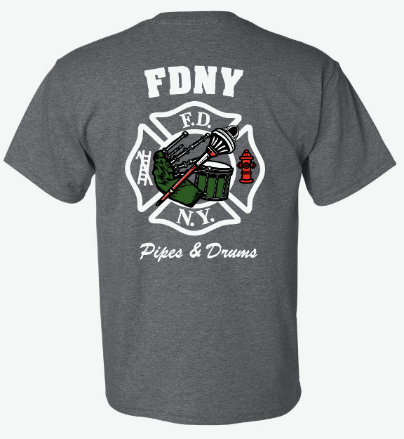 Grey Emerald Society Pipes & Drums Short Sleeve T-ShirtXXl